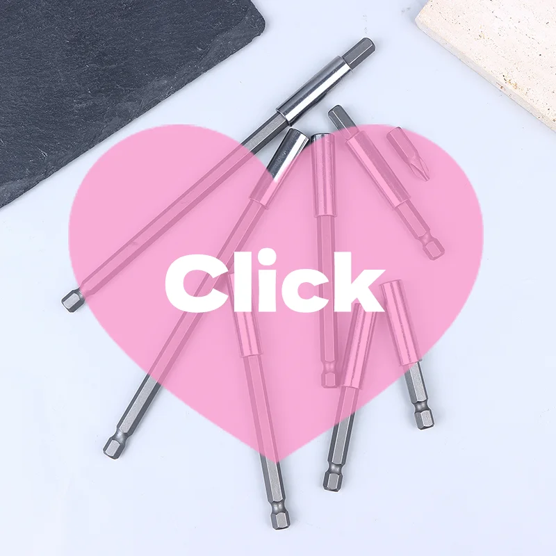 Quick Change Hex Shank Adapter Set Magnetic Bit Holder Extension Rod Screwdriver Joint 60/75/100/150mm For Power Drill Driver