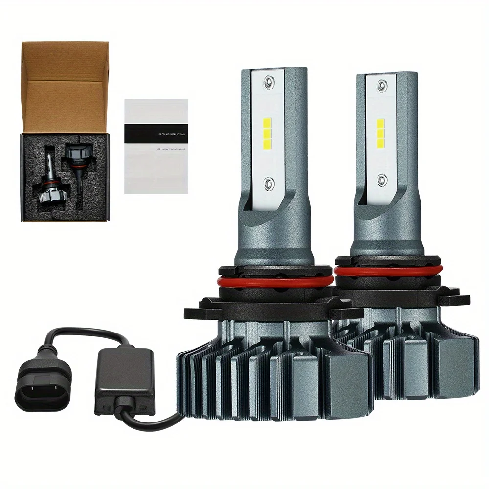 

S1 9005/HB3 9006/HB4 120W 6000K 14000LM White IP67 LED Headlight Bulbs 2 Pairs