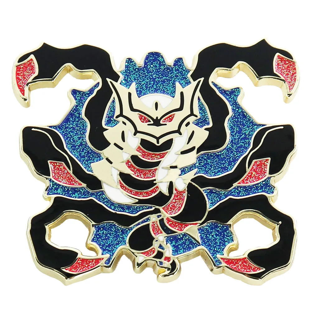 Cute cartoon Japanese Anime pin Giratina Alloy glitter Backpack Badge Clothing Accessories Gift Jewelry for Friends medal