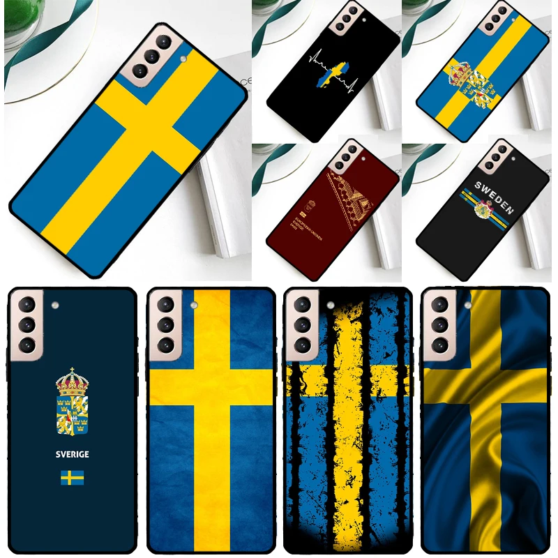 Sweden Flag Phone Case For Samsung Galaxy S24 Ultra S25 Ultra S9 S10 S20 S21 S22 S23 Plus S24 FE Cover