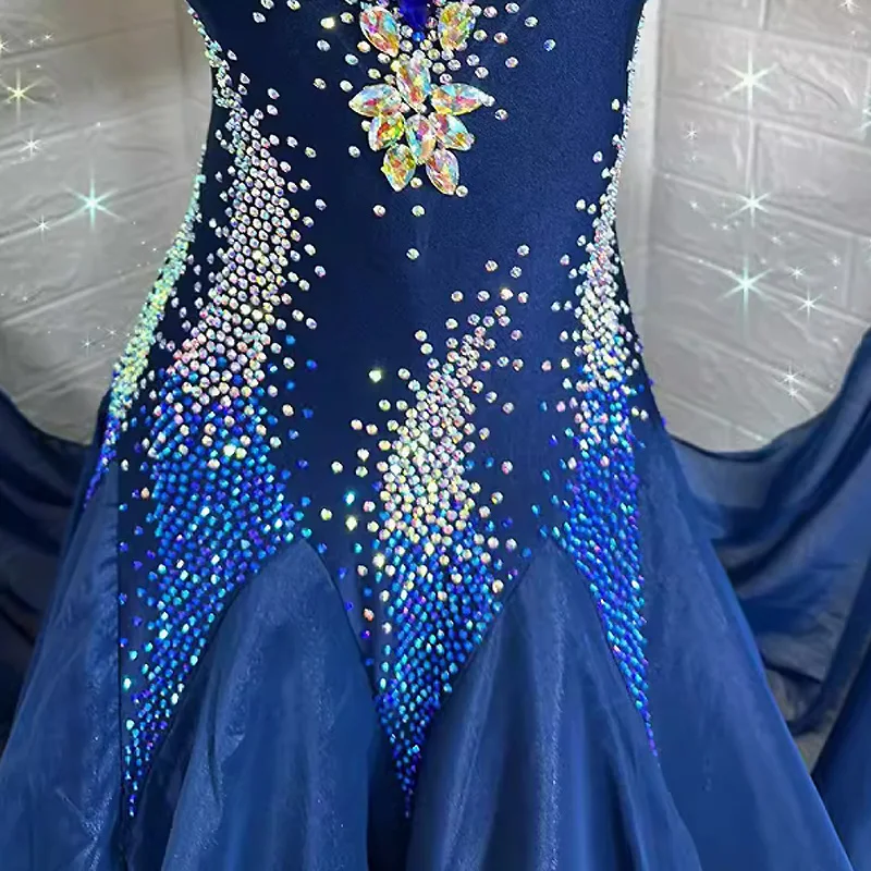 Ballroom Competition Dance Costume Adult Senior Elegant Standard Ballroom Dancing Dress Customize Profession Waltz Dance Dresses