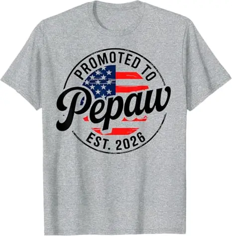 Aufgeweihter Großvater EST 2026 USA-Flagge Lustiges T-Shirt für balden werdenden Großvater Y2k Stolzer Amerikanischer Papa Ehemann Neuheit Geschenk Herrenmode – Detail 6