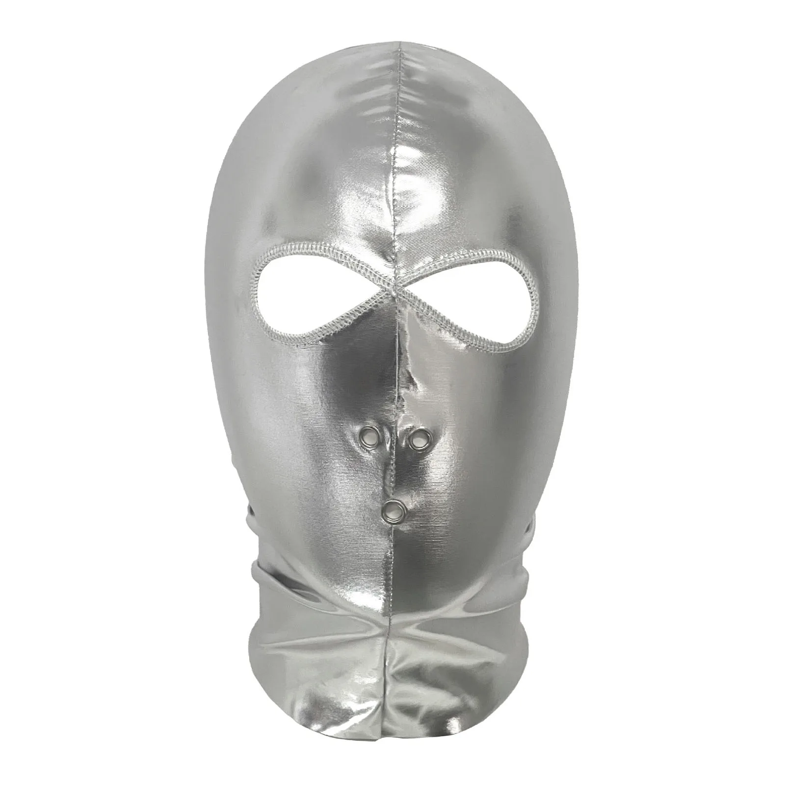 

1Pc Unisex Solid Color Visible Patent Leather Headgear Cosplay Mask Halloween Carnival Mask Bar Performance Props for Party Club