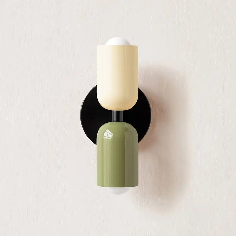 Cream Style Wall Sconce Double-Head Wall Lamp Vintage Creative Bedroom Hallway Ambient Light