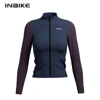 INBIKE-Camiseta de ciclismo para mujer, ropa cálida de lana de manga larga para montar en bicicleta al aire libre, ropa deportiva de montaña con cremallera completa, invierno