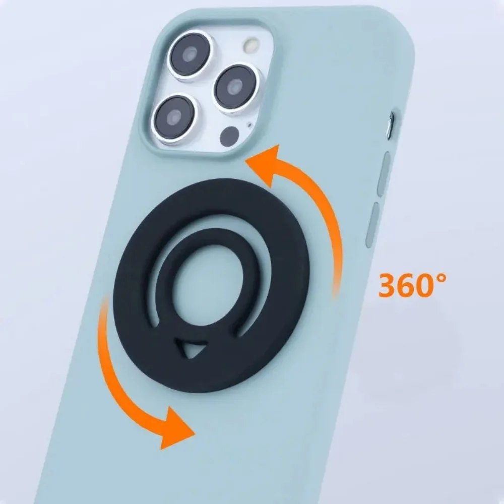 Ultra Light Magnetic Finger Ring Phone Holder Silicone Grip 360° Rotation Circular Phone Stand Portable Mobile Phone Accessories