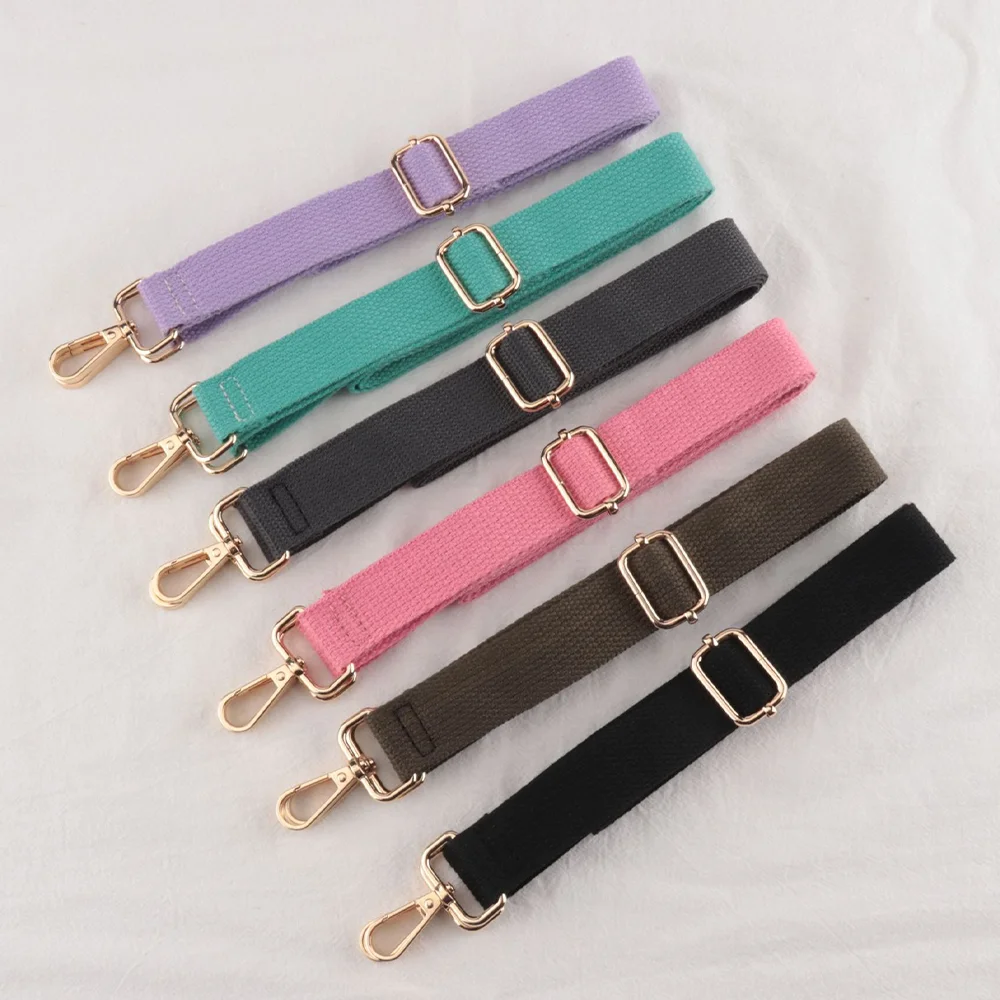 Bag Solid Color Strap 2.5Cm Adjustable Crossbody Strap Durable Non-Slip Strap Single Shoulder Replacement Strap