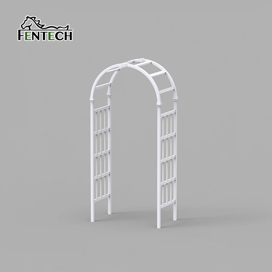 Fentech Beautiful Event Wedding Plastic PVC Portable Arbor, Garden Arch Arbor With Gate