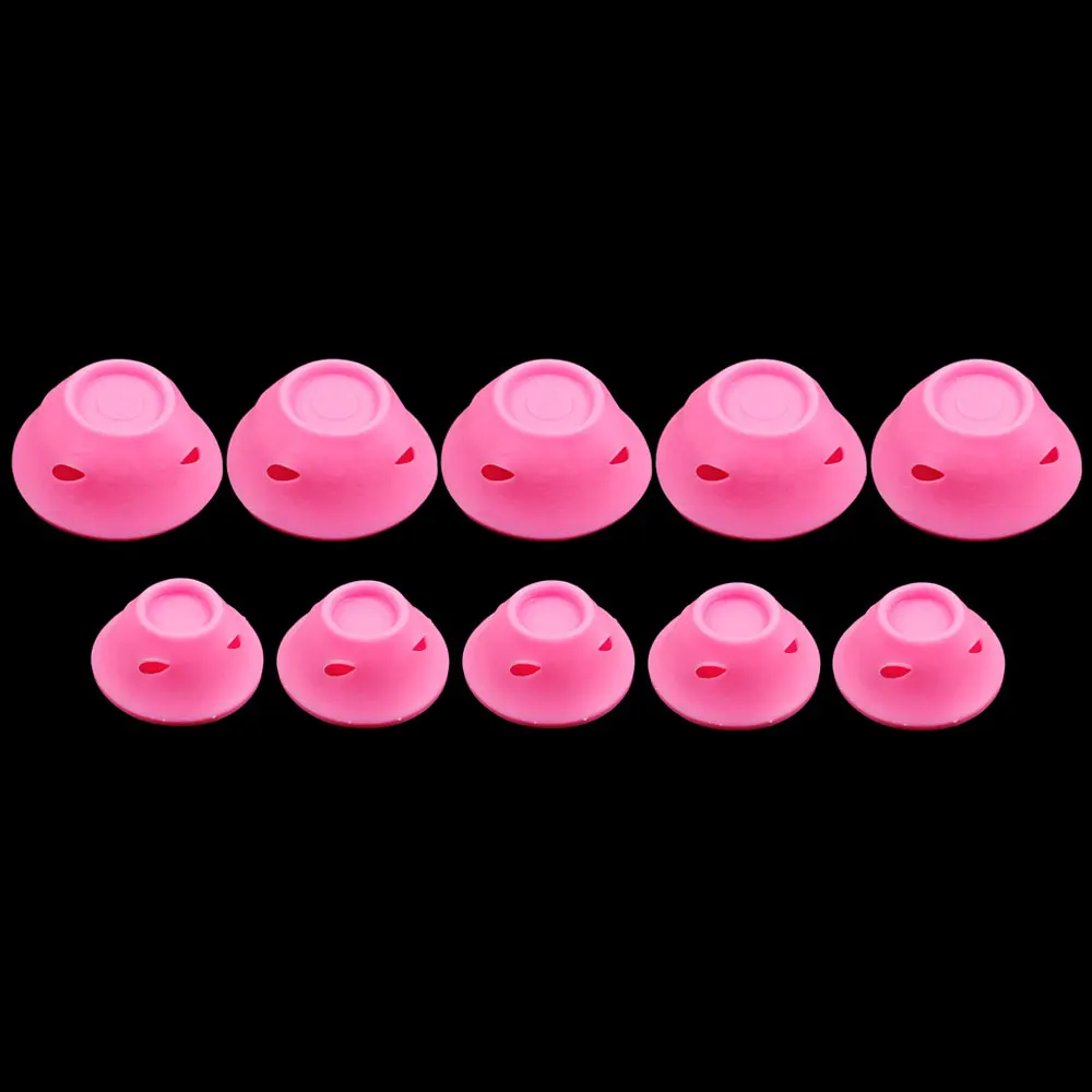 Silicone World 10PCS Set DIY Mushroom Hair Curler Lazy Silicone Rollers Hair Cylinder Twist Hair No Heat Hair Curling Tools