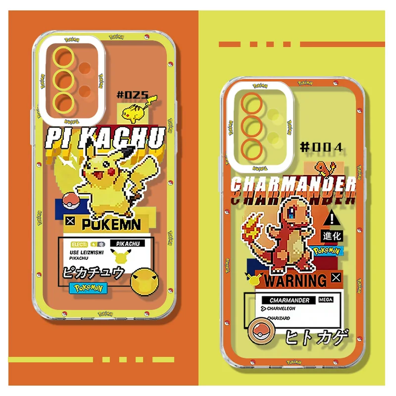 Capa P-Pokemon Pikachu Pokedex para Samsung Galaxy A56 A36 A26 A16 A06 A55 A25 A15 A35 A05 A05S A54 A34 A24 A14 A13 A23 A33 A53