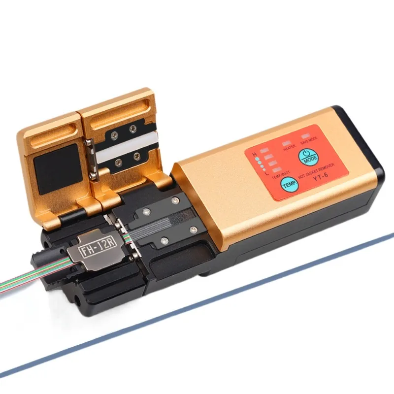 Fiber Optic Thermal Stripper with Fiber Peeling Machine Bare Fiber Hot Stripping Tool Ribbon Optical Cable Coating Remover