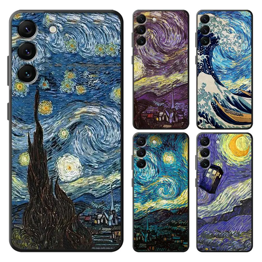 

Чехол для телефона Paintings Starry Night Van Gogh для Samsung Galaxy A10 A10s A20 A20s A04s A30 A02 A40 A02s A03 A05s A05s A06 Cover