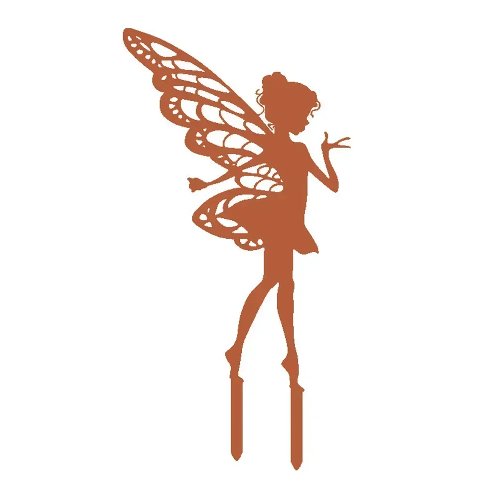 

1pc Metal Fairy Outdoor Decoration Butterfly Fairy Metal Iron Crafts Garden Outdoor Decorations Lawn Decoration Accessories