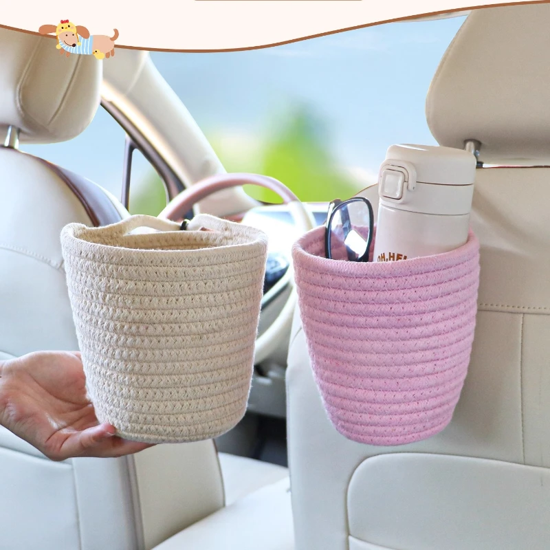 Car Rear Seat Back Storage Basket Multifunctional Hanging Car Rear Seat Storage Bucket Out of Trend Sundries Box