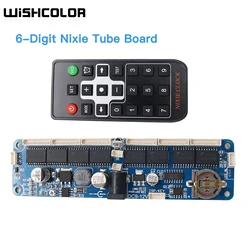 Wishcolor 6-Digit Nixie Tube Board + Remote Control Nixie Tube Clock DIY Kit for in12 in14 in18 qs30-1