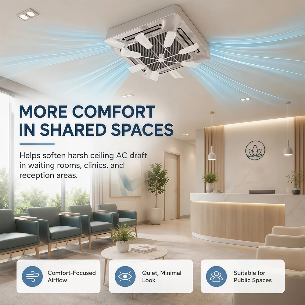 1 Main Unit + 8 Blades, Adjustable Air Conditioner Deflector to Prevent Direct Blowing, Comfortable Air Delivery Cover, Perfect for the Bedroom view 4