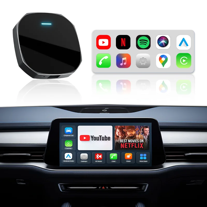 

3 In1 Wireless Carplay Android Auto Wireless Adapter Smart Mini Box Plug and Play BT5.0 Wifi Fast Connect Universal for Nissan