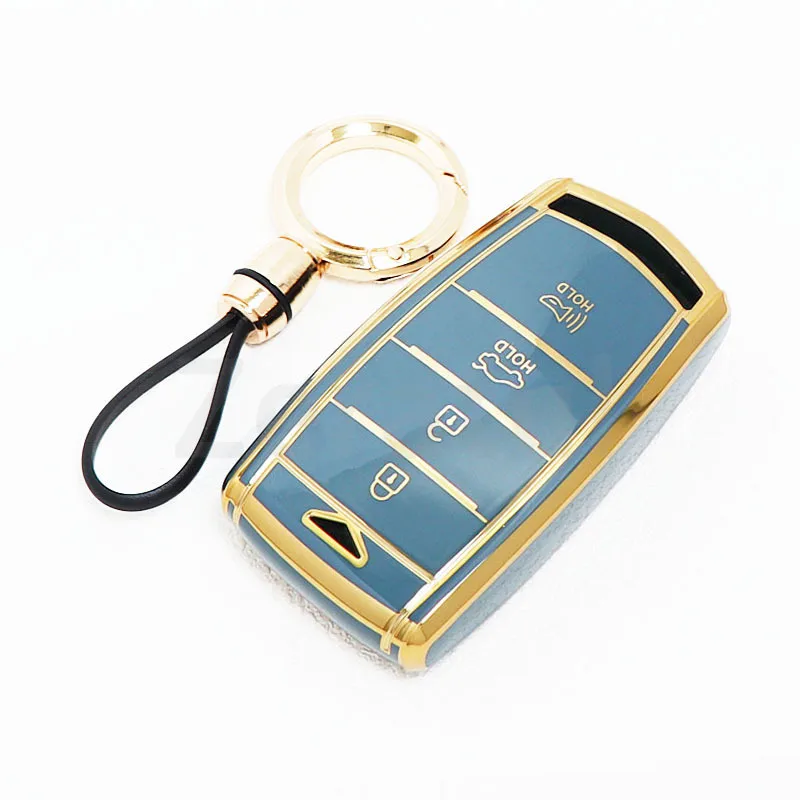 4 Buttons TPU Auto Key Fob Shell Protector For HYUNDAI 2020 Genesis G70 G80 EQ900 G90 Car Smart Key Case Cover Accessories