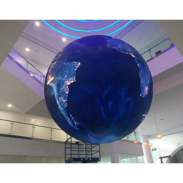 Sfera interna Dia 1m sfera a 360 gradi 3D LED Video Display Screen Globe