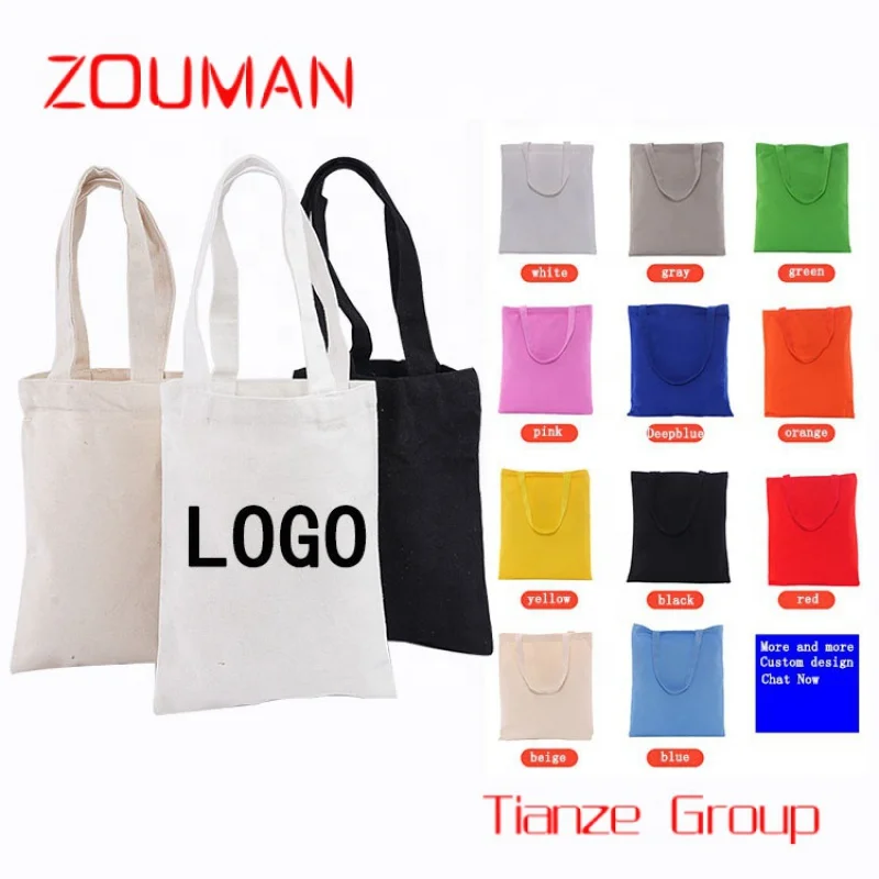 Reutilizável Canvas Mercearia Shopping Bag, Sacolas de lona com logotipo impresso personalizado, Eco-friendly