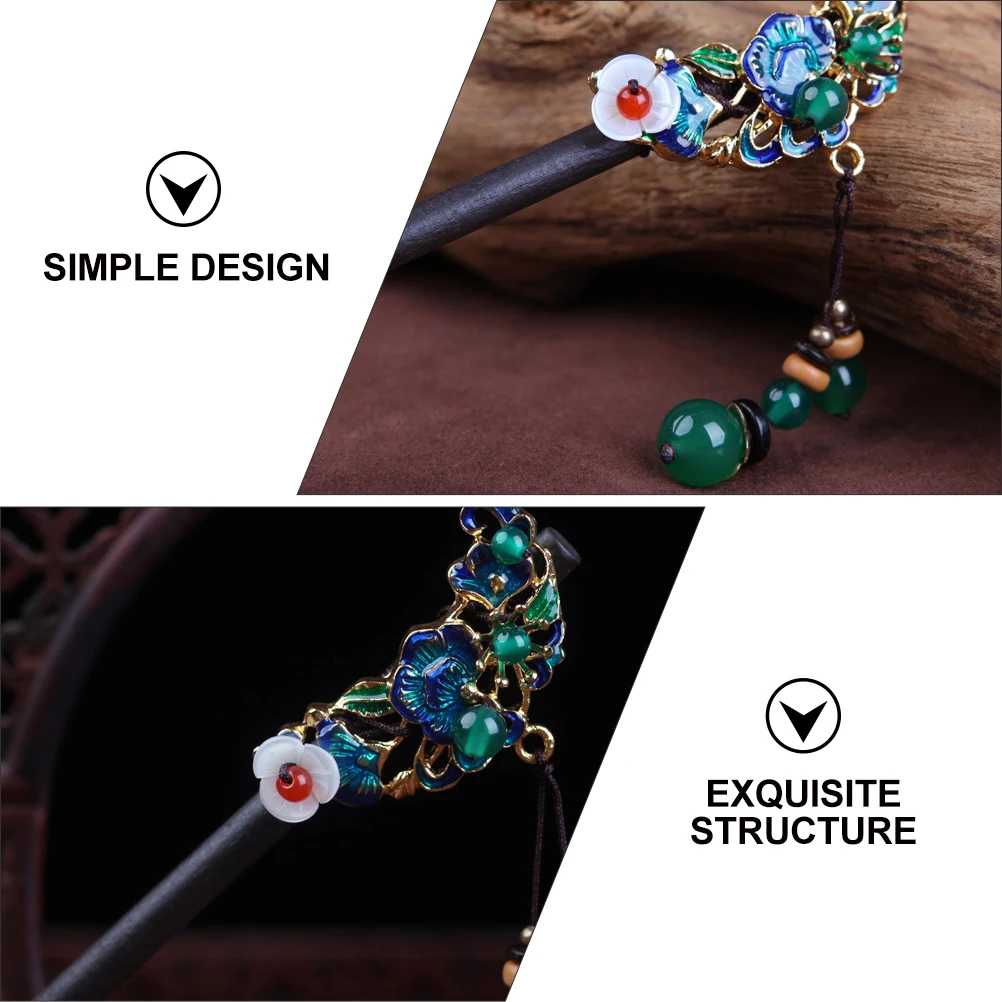 

1pc Hanfu Chopstick Girl Hair Stick Decorative Hairpin Vintage Hair Accessory Retro Headdress Flower Hairpin Hairstyle Tool For