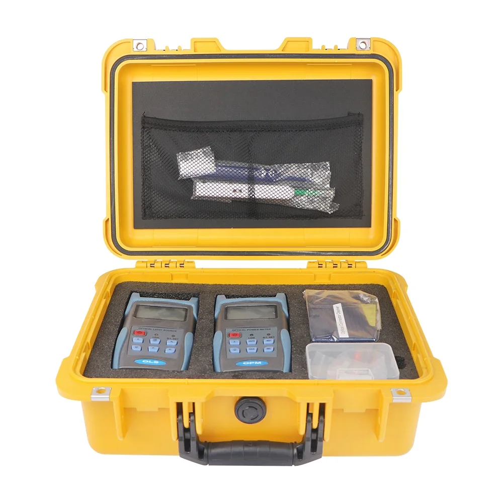 FCST210407 Optical Fiber Loss Test Tool Kit Including OPM Power Meter And OLS Light Source For Telecom Network Maintenance