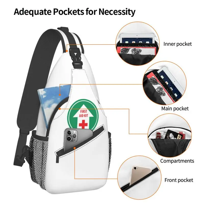 Bandolera de primeros auxilios para medicina de emergencia para hombre, bolso de hombro para médico, enfermera, mochila cruzada para el pecho, ciclismo, Camping, mochila de día