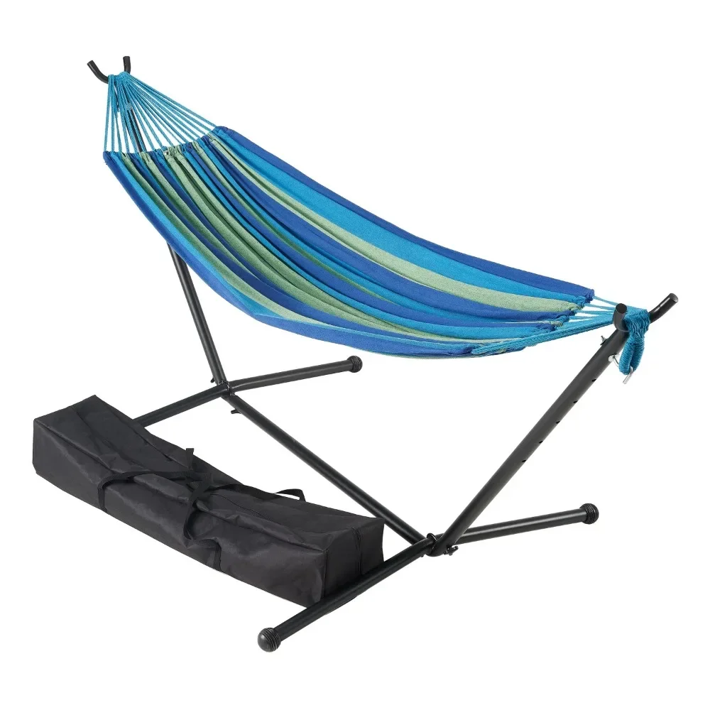 Mainstays Wapella Stripe Hammock and Stand in a Bag, Hammock Size: 98.43 x 59.06