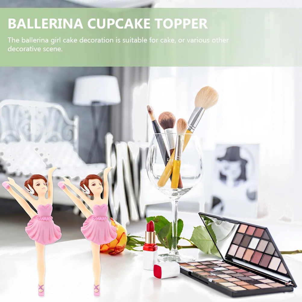 

4Pcs Dancing Girl Ornaments Cake Decorations for Festivals Home Desk Accessories Ballerina Cupcake Topper Cake Decoration