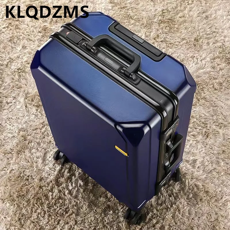 KLQDZMS-Valise à roulettes à cadre en aluminium de grande capacité, bagage pour femme, boîte d\'embarquement PC, 20 po, 22 po, 24 po, 26 po, valise