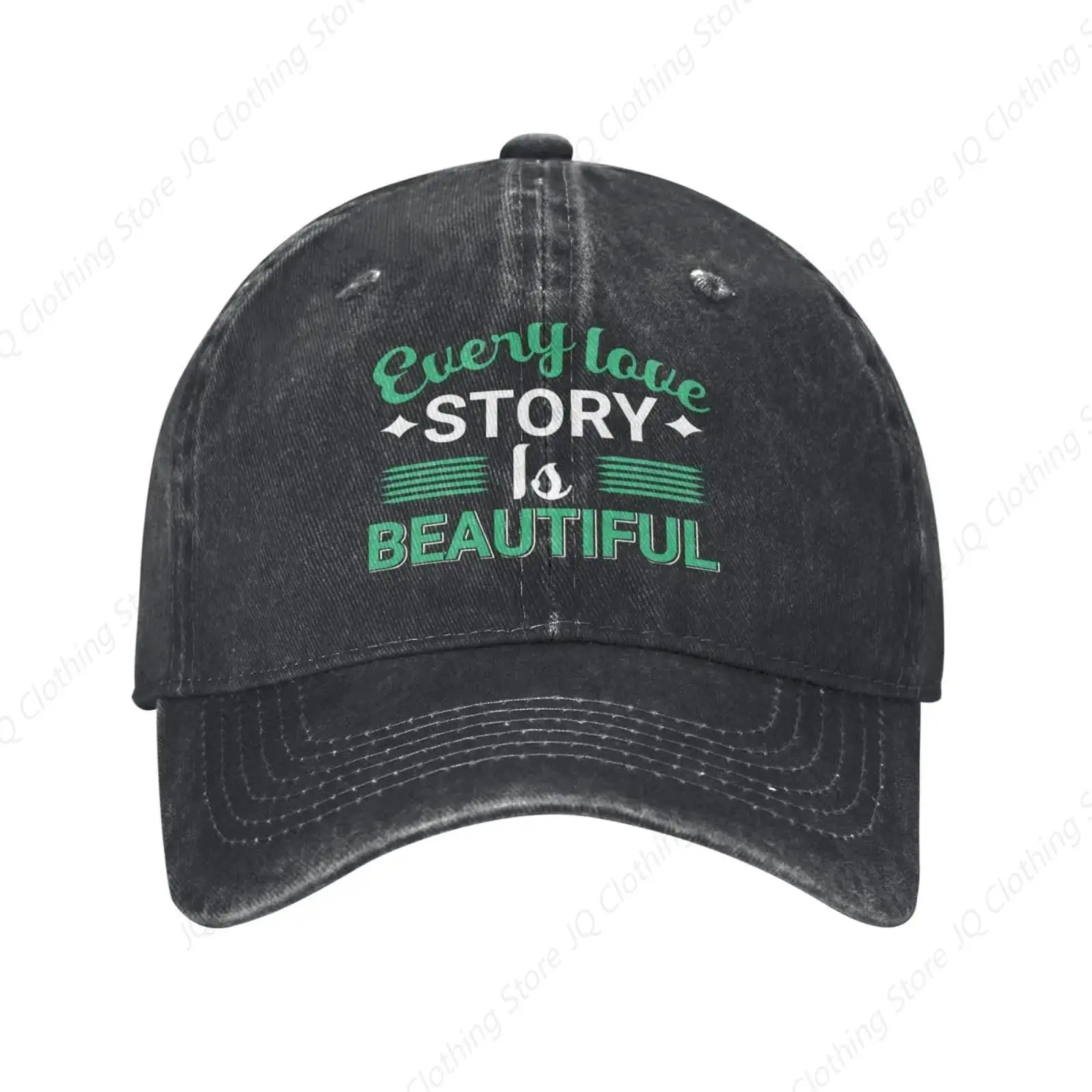 Every Love Story is Beautiful Vintage Baseball Cap Women Men Trucker Caps Golf Dad Hats