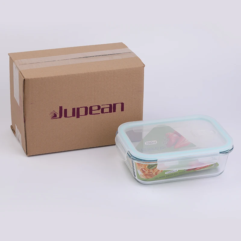 

Jupean Covered glass lunch box, lunch container, fruit bowl, household food storage, suitable for office use and carrying outsid