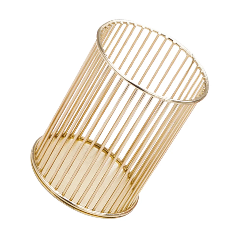 

Golden Pen Holder Container Pot Storage Pots for Makeup Brushes Pencil Desk Bracket