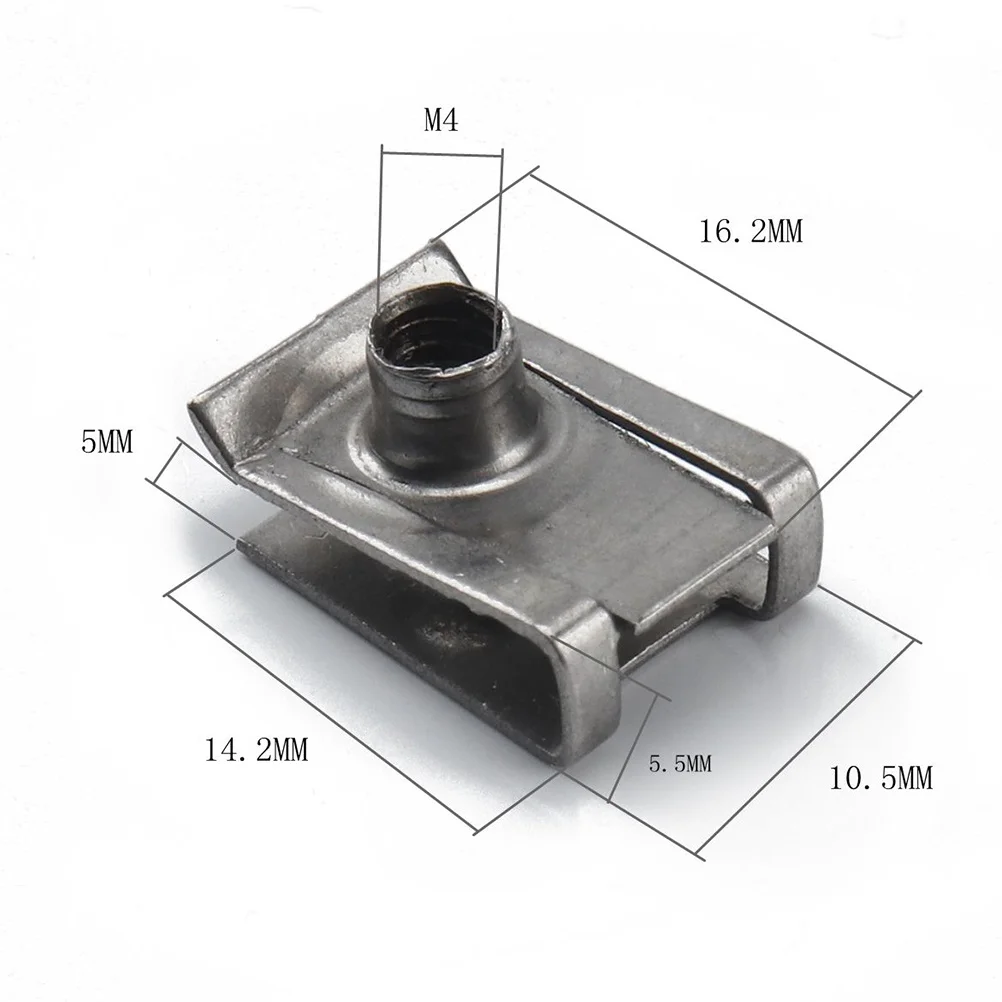 

10Pcs Manganese Steel U Nut Fasteners Elastic High Strength Clip for Motorcycle Panel Bumper Wire Cable Fixing Spire U