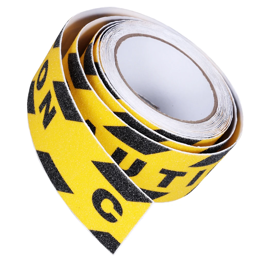 

1 set Non Slip Safety Tape Yellow Black Caution Watch Step Adhesive PVC Sand Material Indoor Outdoor Stairway Walkway Skateboard