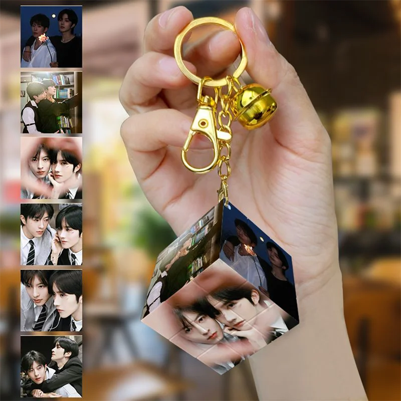 TV ABO الرغبة ألفا إنجما شنغ شاويو هوا يونغ تأثيري المفاتيح البلاستيك حلية ثلاثية الأبعاد مكعب روبيك مفتاح سلسلة كيرينغ الدعامة #5