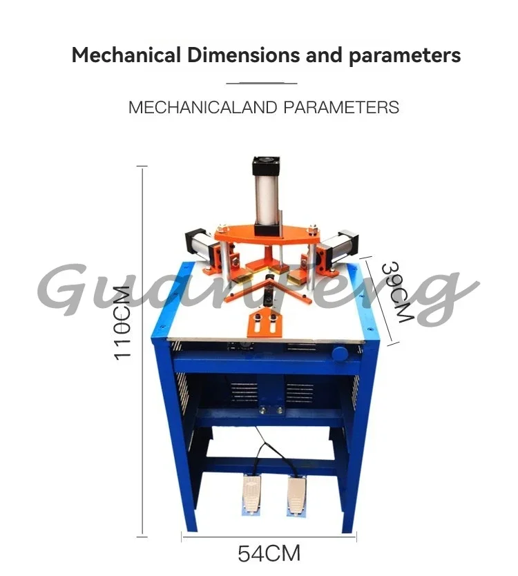 Foot Pedal Frame Angle Setting Cutter, No Power No Air Manual Fabric Frame Nailing Machine