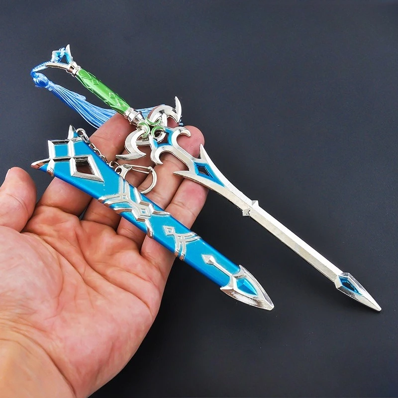 New 21cm Tears of The Kingdom Sword of Zora Anime Model Alloy Crafts Game Peripherals Collection Festival Gifts Toys Kids