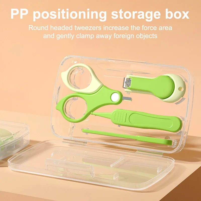 

Ножницы для ногтей для новорожденных, инструмент для ухода за ногтями, безопасные портативные кусачки-триммеры для детей с футляром, детский маникюрный набор