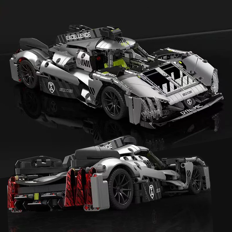 2023 New Technical Peugeoted 9X8 Mans Hybrid Hypercar Super Racing Car Building Blocks Sportcar Brick Toys For Adult Kids Gifts