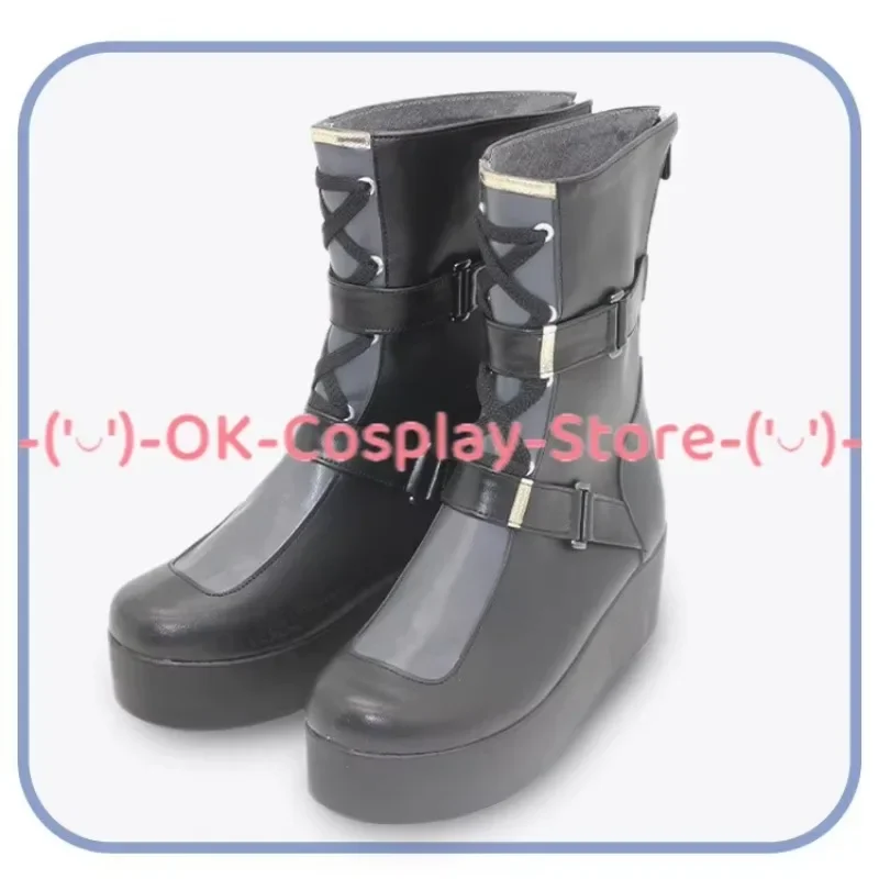 [Customized Size] Project Sekai Hinomori Shiho Cosplay Shoes Game Roleplay Costume Prop Halloween Party Boots PU Leather
