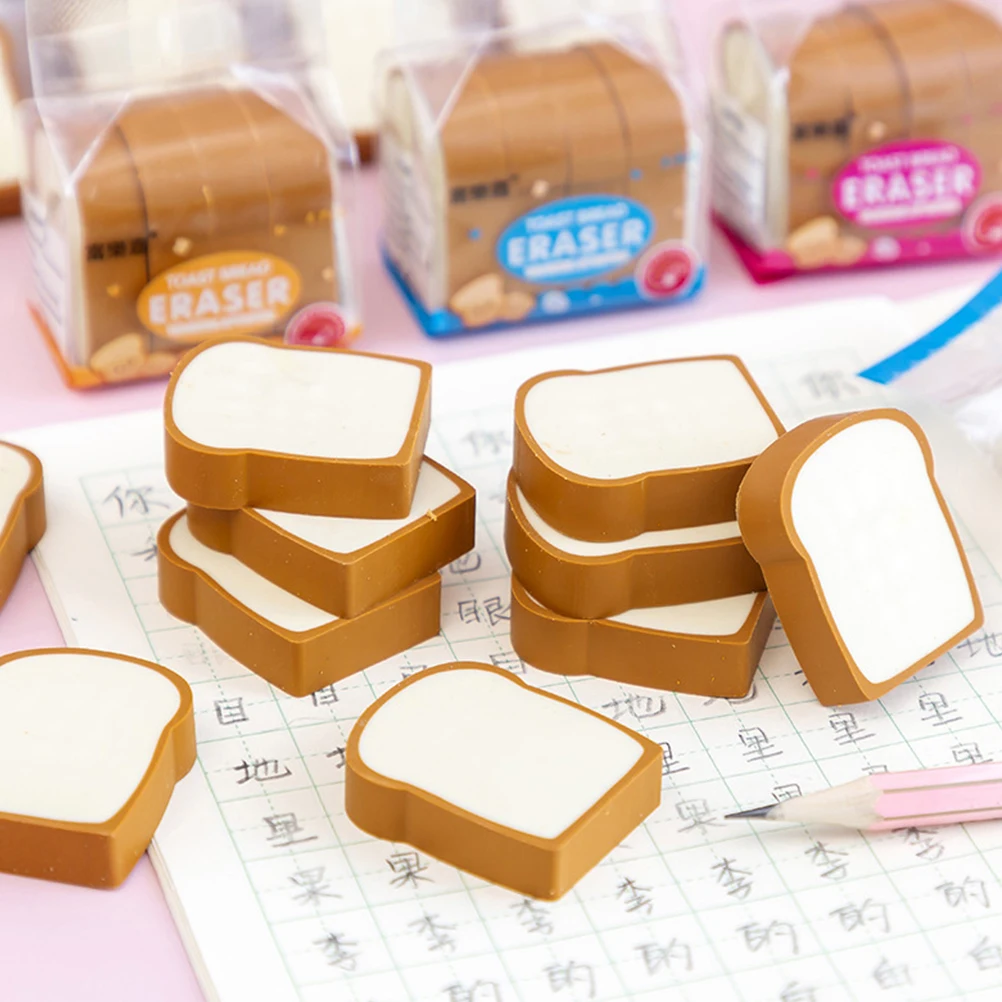

12pcs 3 Packs Food Cartoon Mini Portable School Erasers Decorative Pencil Erasers Kids Accessories Cute Bright Color
