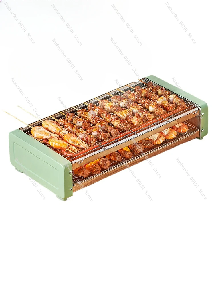 Electric Household Electric Shelf Smokeless Grill Small Skewers Indoor Electric Grill Skewers Machine