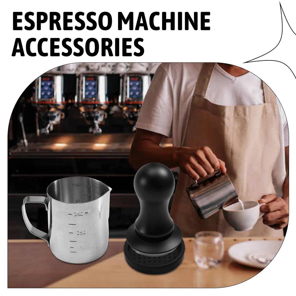 Coffee Tamper Set, Espresso Accessories Kit, Coffee Stirrer