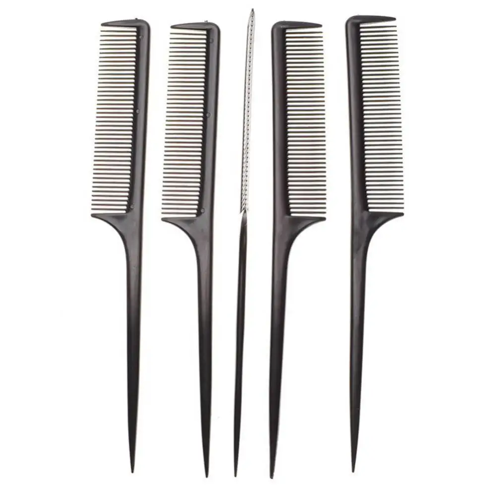 Portable Sharp Tail Comb Hair Style Teasing Hairdressing Hairbrush Pointed Tail Salon Hair Styling Anti-static Comb Hair Brush