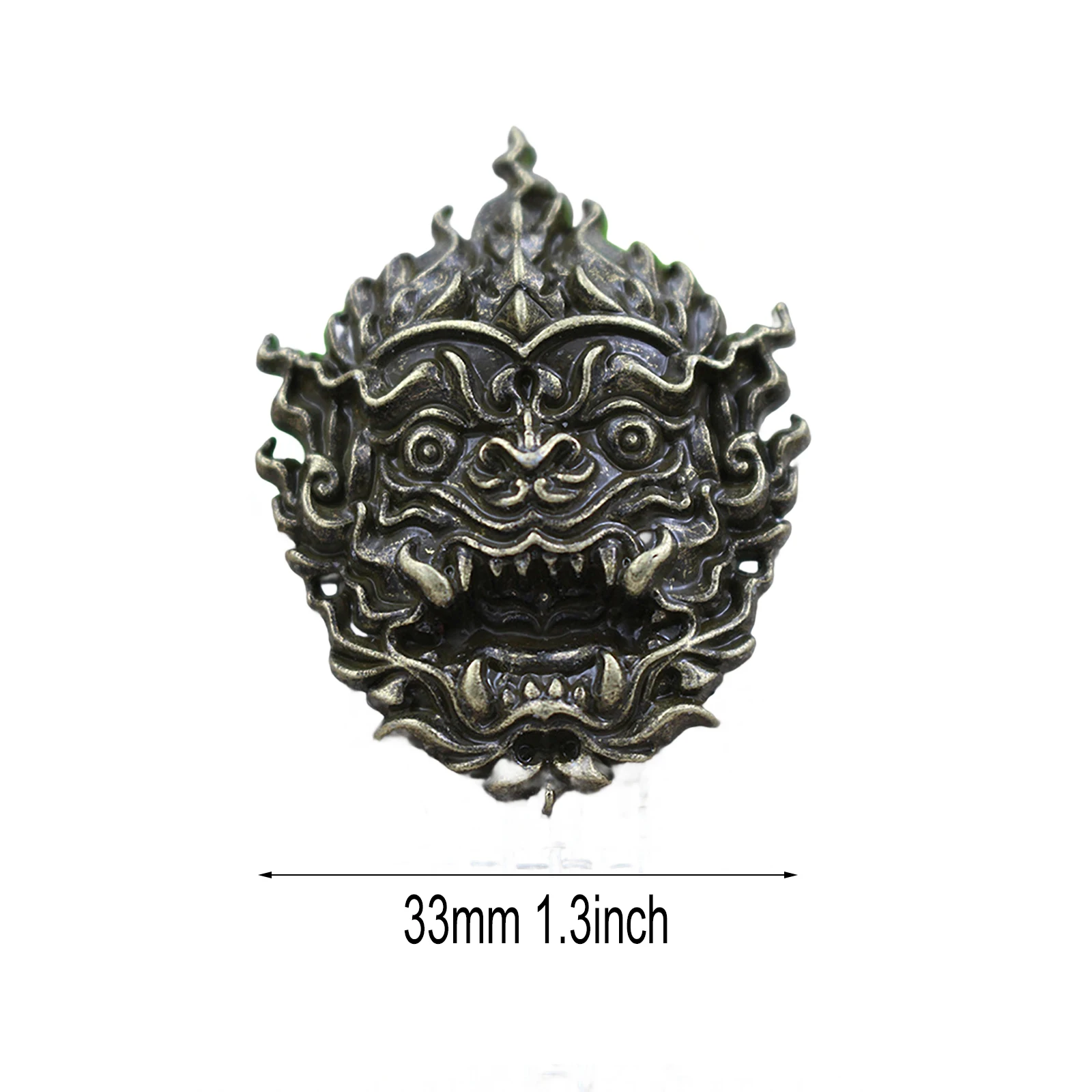 6 pcs PUNK gothic 33mm large alloy Japanese ancient dragon head Concho Screw Back rivet Belt Hat wallet cloth EDC DIY