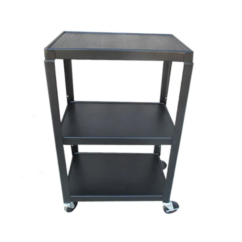 Self-locking Universal Wheel Multifunctional Metal Projector Cart Shelf Computer Mobile Car Machine Room Equipment Workbench