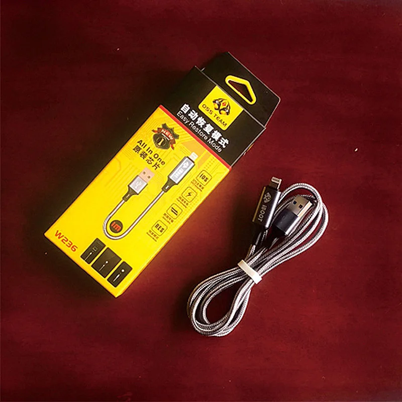 

Кабель OSS W236 для быстрой зарядки и передачи данных с автоматическим восстановлением режима DFU для IP 5S-11ProMax и Pad