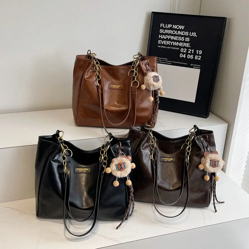 

Creative PU Shoulder Bags Large Capacity Casual Crossbody Bags Multifunction Vintage Handbags Women