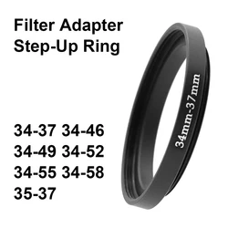 Camera lens Filter Adapter Ring Step Up Ring lens-filter 34-37 34-46 34-49 34-52 34-55 34-58 35-37 for UV ND CPL Lens Hood etc.